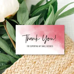 Carte de remerciement rose bleu, 30 pièces/paquet, pour soutenir ma petite entreprise, carte de visite, fait à la main, cadeau au delà de la gratitude 