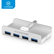 Сверхтонкий usb-хаб hagибис с 4 портами, высокоскоростной алюминиевый usb-хаб, usb-хаб, интерфейс питания для компьютера Macbook, usb-хаб