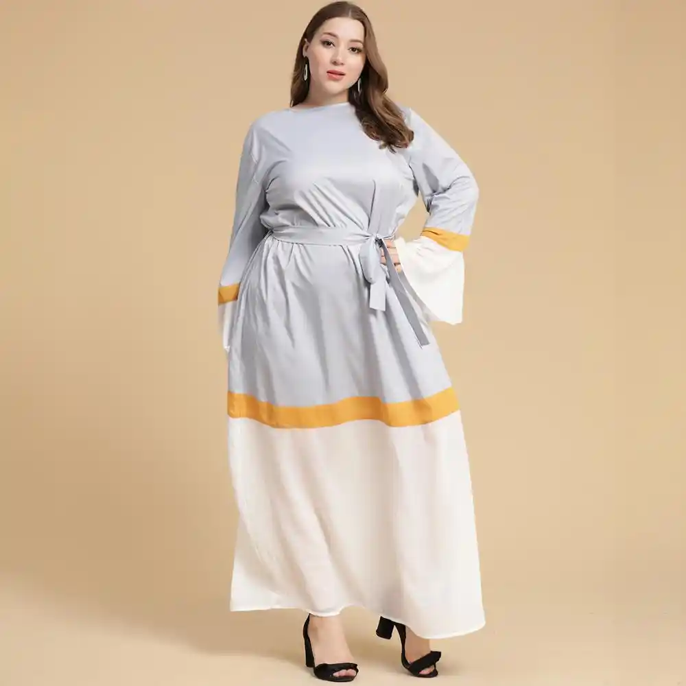 plus size flare maxi dress