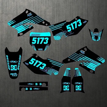 

Motorcycle stickers custom complete tool graphics background decal sticker quantity luster for the team RMZ 250 04-06 2004 2005