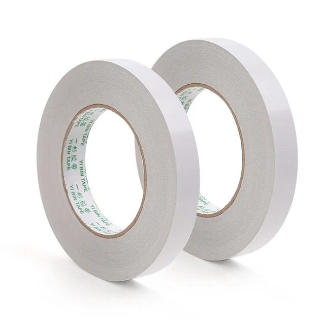 White Doublesided Tape Paper Ultrathin HighAdhesive Cotton Tape Self