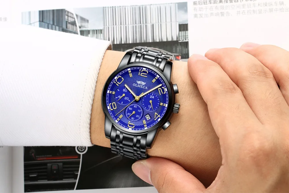Часы Omega Manning, модные кварцевые часы Kroc, мужские часы, подарки на годовщину для мужчин, часы, модные мужские часы