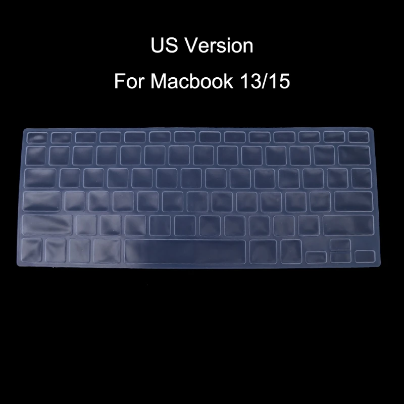 Американская версия русская Клавиатура силиконовый чехол для Apple Macbook Air Pro 13 15 E5BA