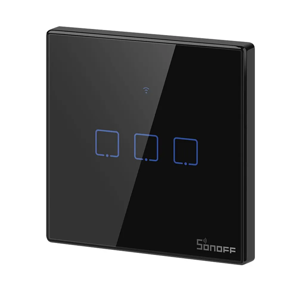 T3EU3C T0/T1/T2/T3 EU PLUG TX Wifi Touch Wall Light Wireless Switch Smart Home 1/2/3 Gang Voice/APP Remote Control With Alexa Google - Цвет: T3EU3C