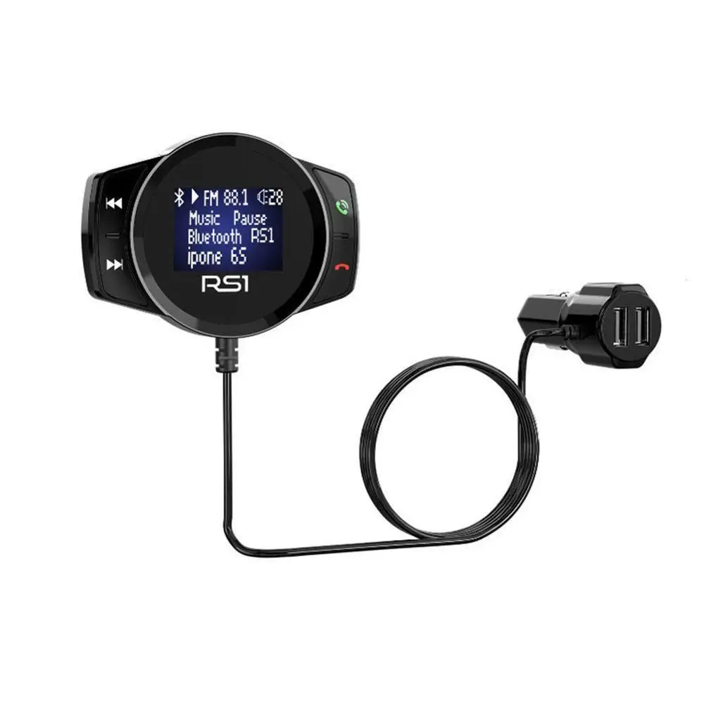 

High Quality FM Transmitter Wireless Bluetooth Music Hands-free Calling Wireless MP3 Player Car Kit USB Charger SD LCD 3 Color