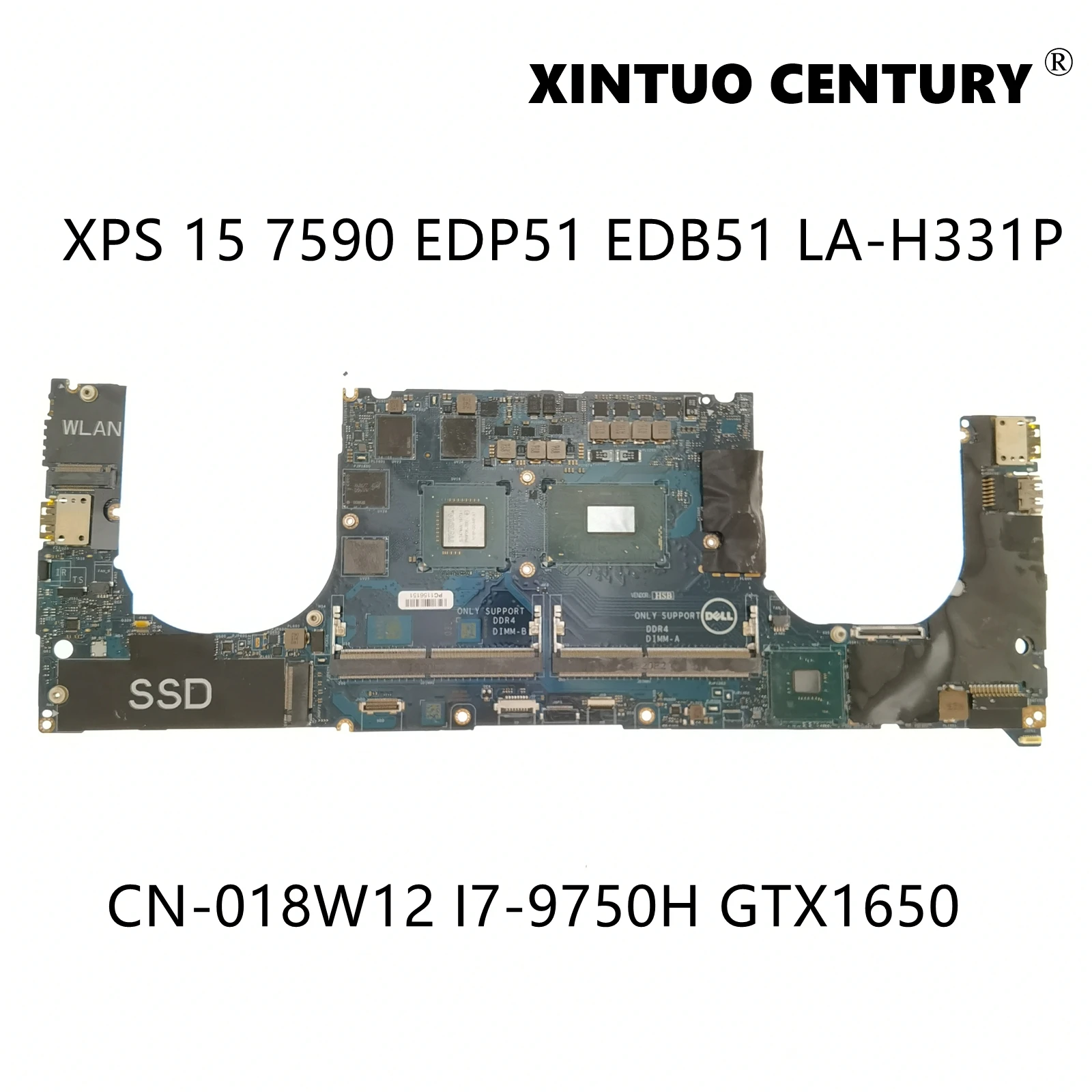 CN-018W12 018W12 18W12 For Dell XPS 15 7590 Laptop Motherboard EDP51 EDB51 LA-H331P W/ I7-9750H N18P-G0-MP-A1 100%Tested Working |