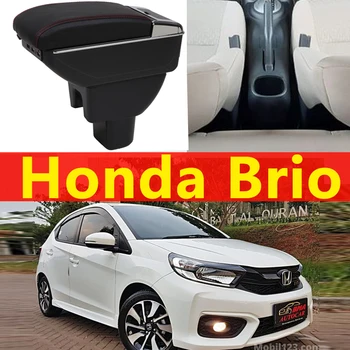 

for Honda Brio 2016-2020 armrest box universal car center console caja modification accessories double raised with USB