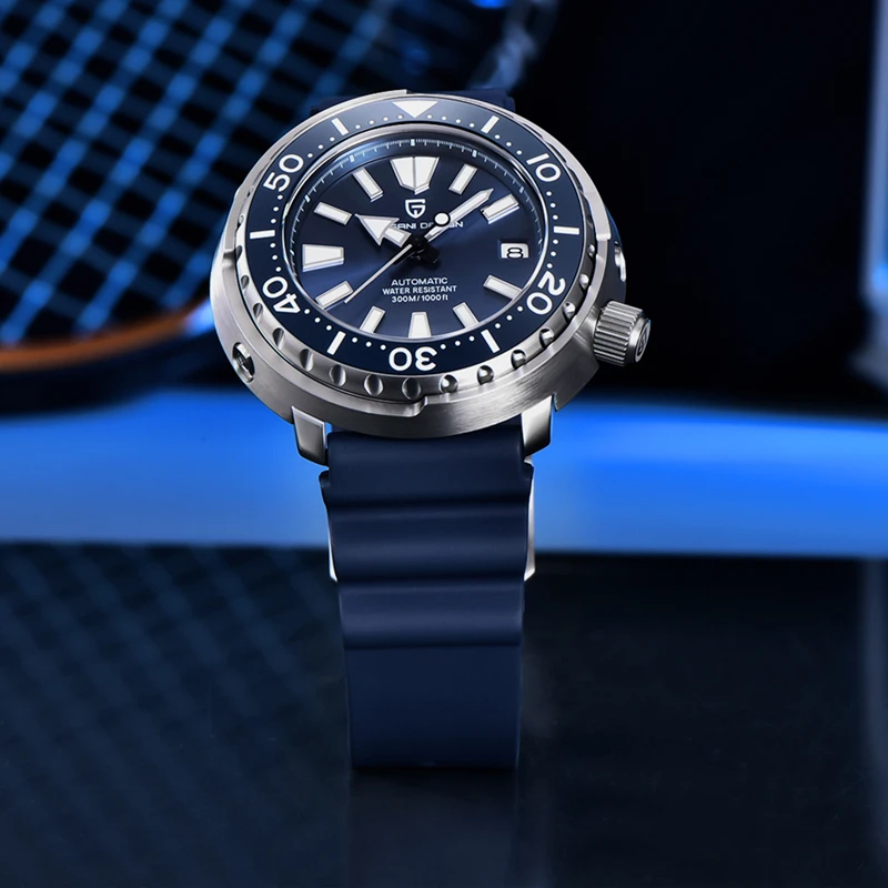 PAGANI DESIGN New 45MM Tuna Diving Wristwatch Men's 300M Waterproof Mechanical Automatic Watches Ceramic Bezel Relogio Masculino