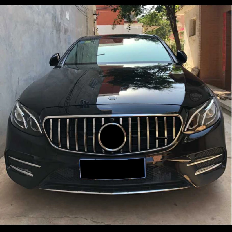 Gt Front Grille For Mercedes W213 2016 2019 E Class E200 E300 E320 E350 Sport Front Grill Abs Front Bumper Racing Grills Aliexpress