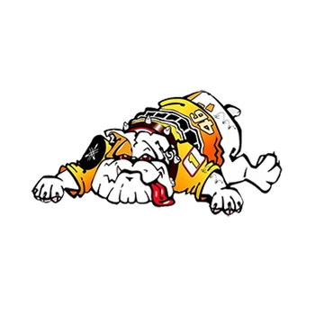 

Waterproof Car Styling Vinyl Stickers Guido Dog Valentino Rossi Moto GP Motorcycle Racing Car Decals Accessories,13cm*6cm