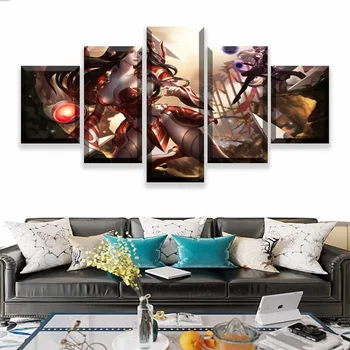 

Game LOL Irelia 5 Piece Home Decor Picture HD Print Painting Canvas Wall Art Canvas Wall Art For Living Room