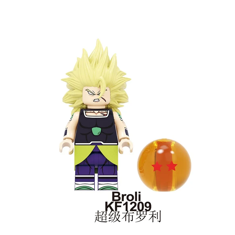 Одиночная строительные блоки Dragon Ball серия кирпич Broli Son Goku Torankusu Gogeta фигурки для детской коллекции игрушки KF6098 - Цвет: KF1209 Without Box