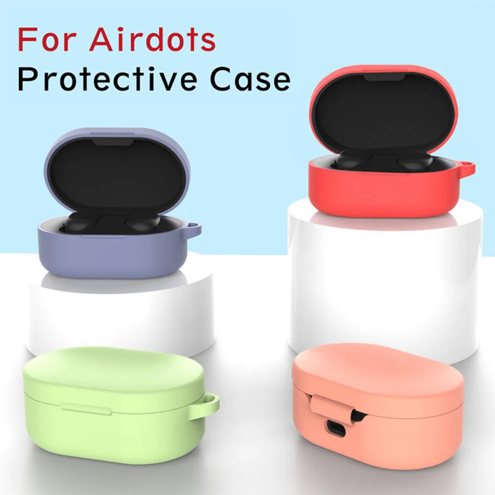 Силиконовый защитный чехол для Xiao Mi Red Mi Airdots Молодежные беспроводные TWS Bluetooth наушники с крюком