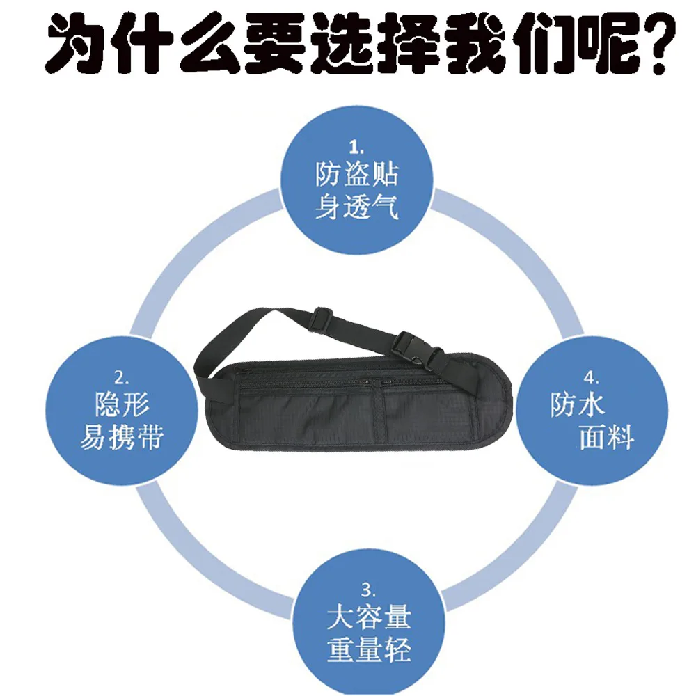Поясная Сумка RFID, противоугонная, для езды на открытом воздухе, для занятий спортом, для тела, противоугонная, карманная сумка
