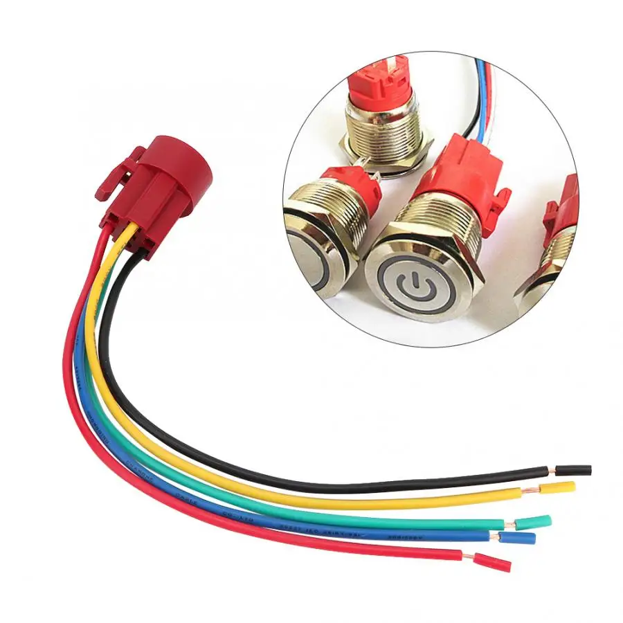 5 шт. контактный металлический кнопочный выключатель соединитель для розетки