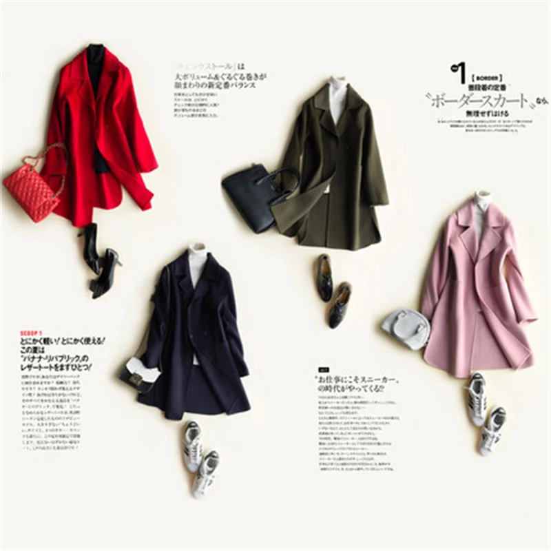 Осенне зимняя женская куртка ручной работы cashmere100 % шерстяное пальто из кашемира