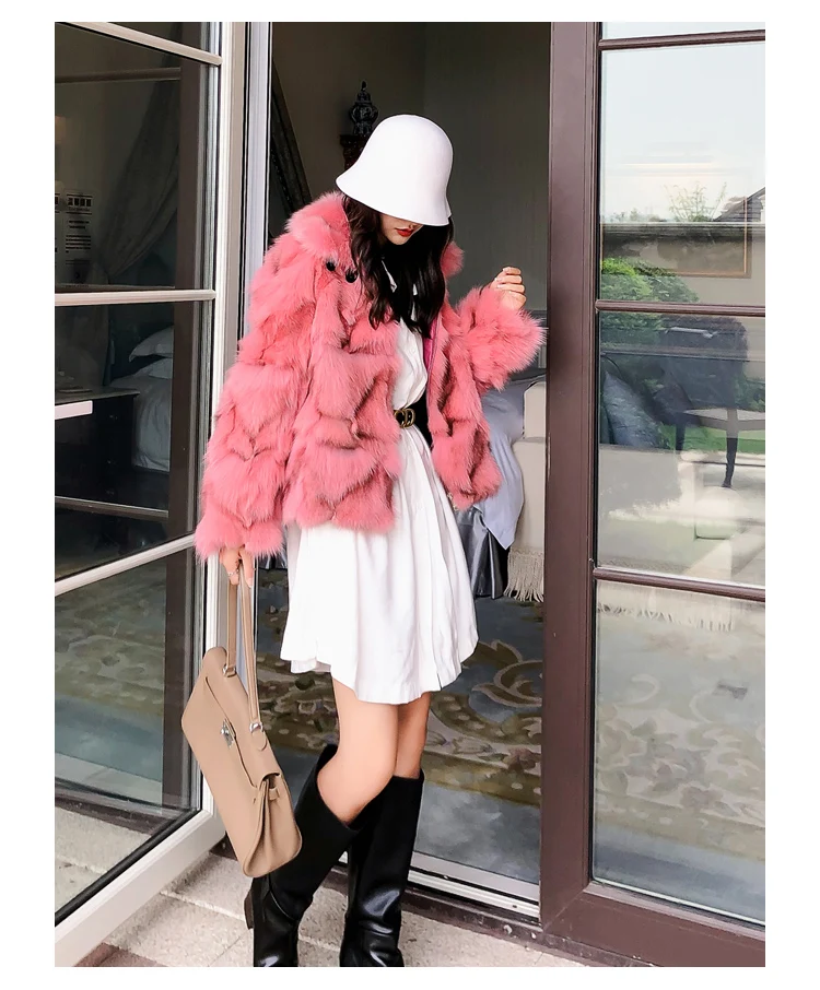 2021 New Autumn And Winter Fur Coat Women's High-Quality Fox Fur Coat Plus Size Thick Warm Short Coat Women Parkas