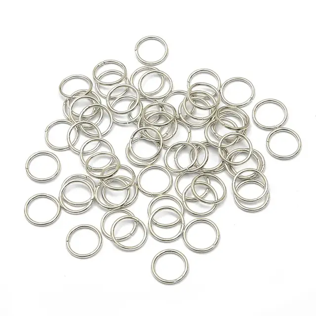 5-500pcs/lot 3-20mm Metal Single Loops Open Jump Ring & Split Ring Connectors For DIY Jewelry Making Findings Supplies Rhodium