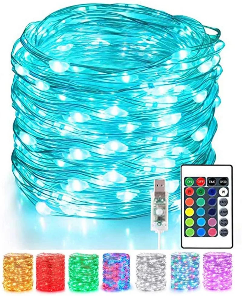 Fairy String Lights USB 16 Colors Changing LED Waterproof Twinkle 4 Lighting Modes Remote Control for Bedroom Xmas | Освещение
