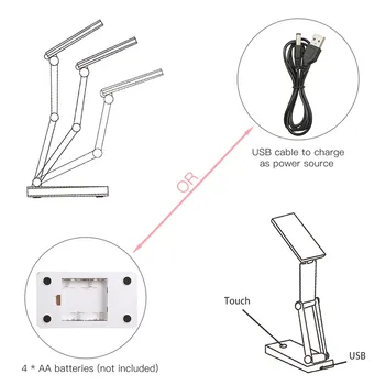 

LED Touch Color Model Setting 5 Levels Of Brightness Desk Light Lamp USB
