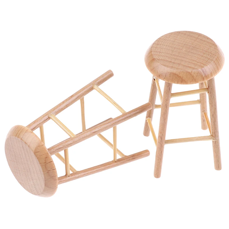 1 шт. миниатюрный стул для кукольного домика 1/12 имитация мини деревянного стула мебель модель игрушки для украшения кукольного дома