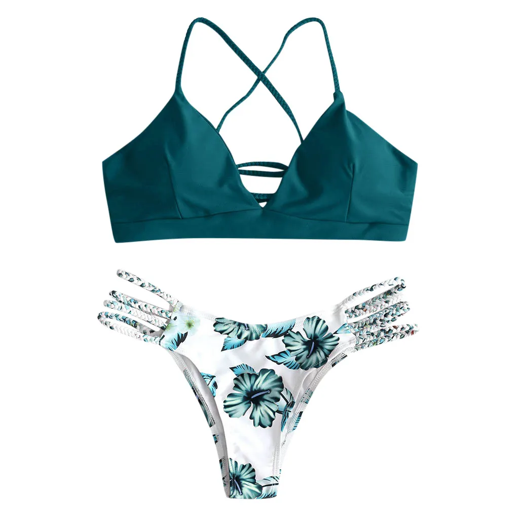 JAYCOSIN женские летние красочные печатные веревки форма купальник бикини срезанные цветы цельный купальник puships купальники пляжная одежда