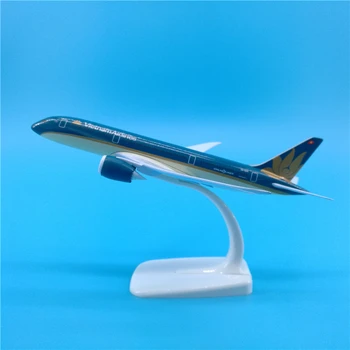 

20cm Vietnam Airlines B787 Passenger Aircraft Simulation Static Solid Metal Airplane Model Vietnam Boeing 787 Decoration Toys