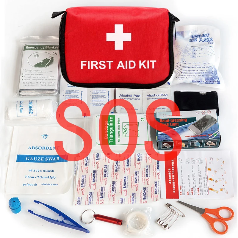 Kit médico de primeros auxilios familiar portátil, Mini bolsa de almacenamiento de medicina útil para viaje al aire libre, Camping, bolsa de supervivencia de emergencia