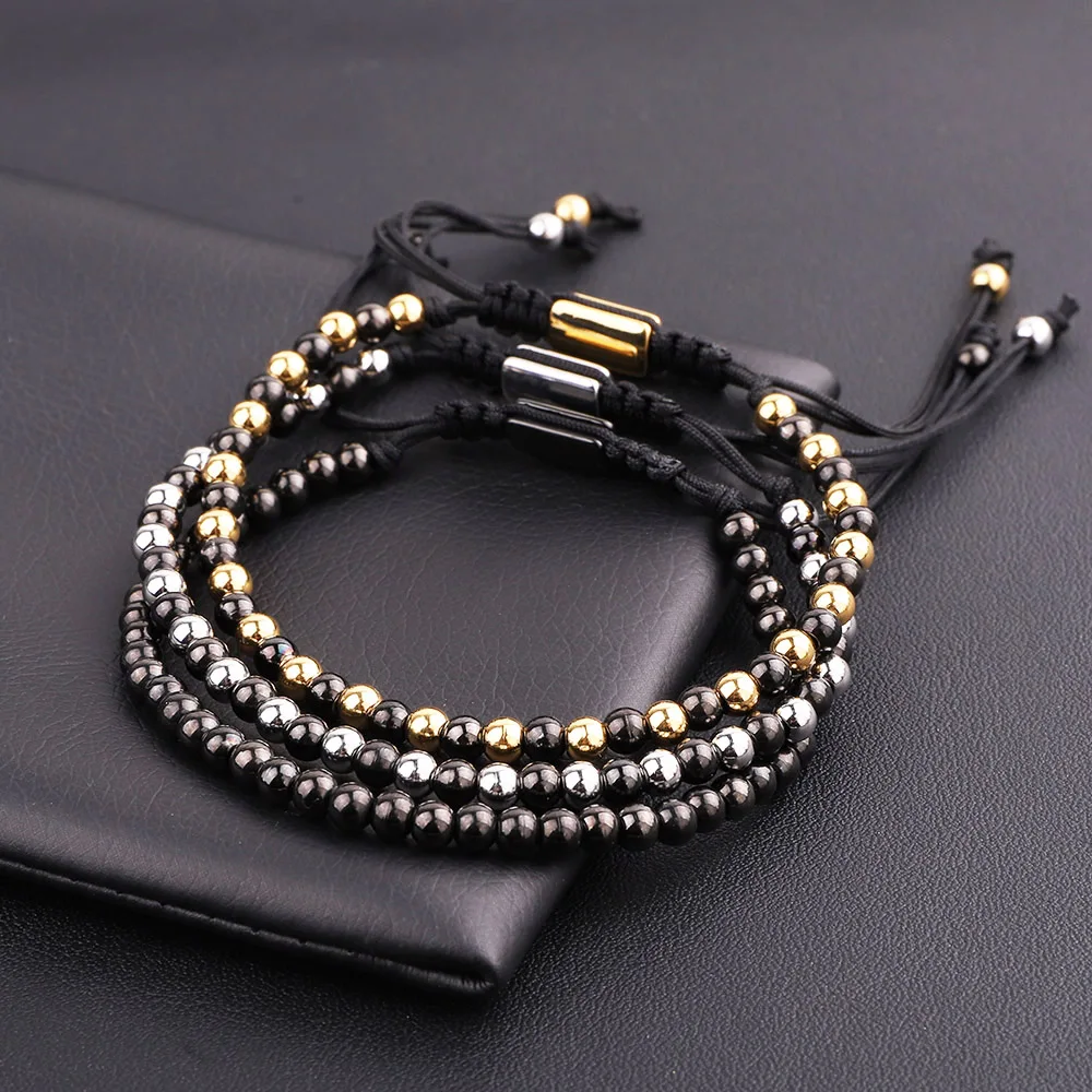 JARAVVI High Quality Men Bracelet Simple Design 4mm Small Stainless Steel Beads Macrame Friendship Bracelet Men Jewelry Gift - Image 6