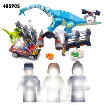 

Jurassic World Brachiosaurus Velociraptor 2 Dinosaur Park Figures Dino Building Blocks Bricks Diy Toys Boys Birthday Gifts