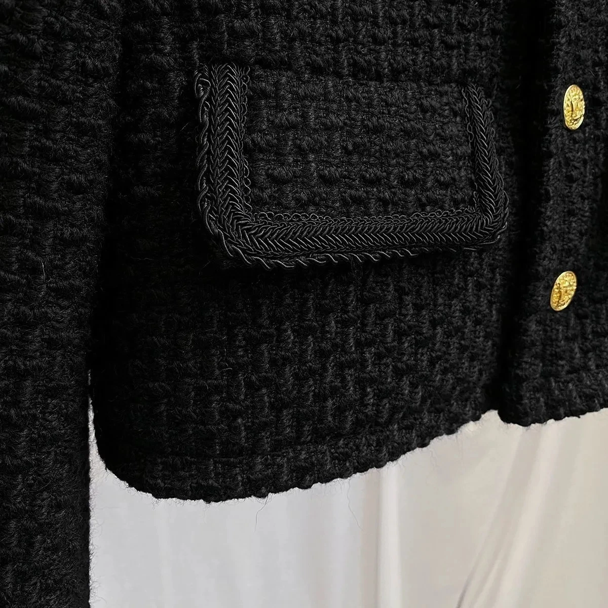 asclo tweed jacket ツイードジャケット　ブラック　韓国 asclo tweed jacket ツイードジャケット ブラック 韓国 asclo