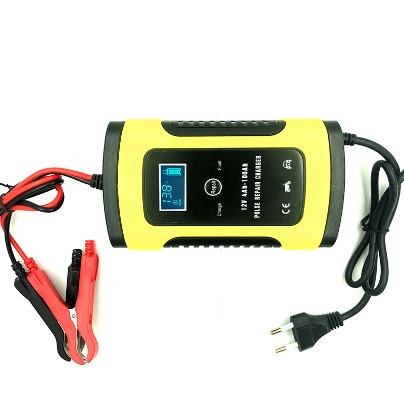 

Full Automatic Motorcycle Car Battery Charger 12V 6A Intelligent Fast Power Charging Lead Acid Battery Digital LCD Display