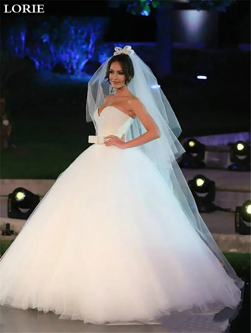 Лори принцесса свадебные платья бисером вечернее платье без бретелей невесты платье vestidos de novia для женщин