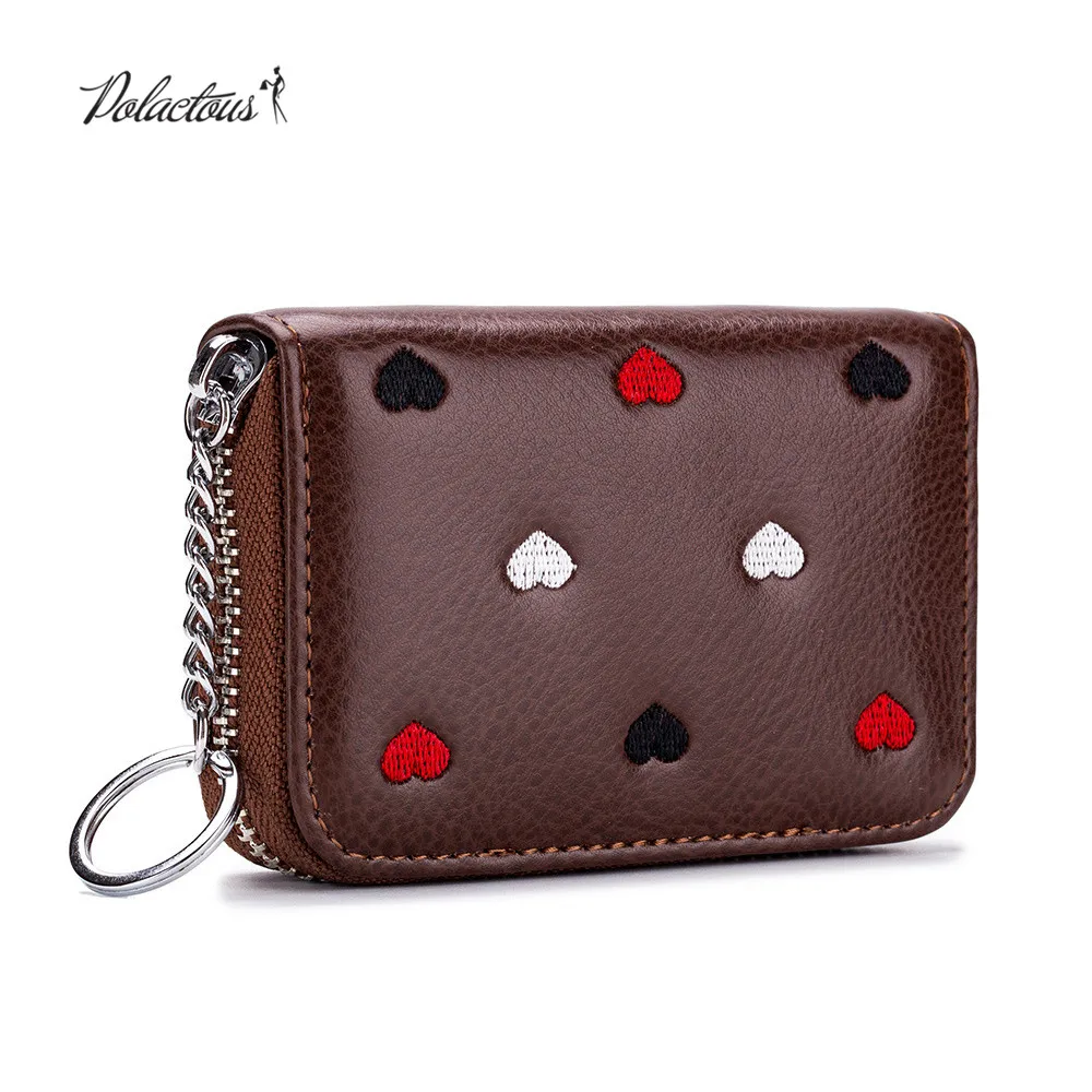 

POLACIOUS Women Men Unisex Color Simple Multi Pockets Card Package Large Capacity Business Wallet For Credit Cards Purse