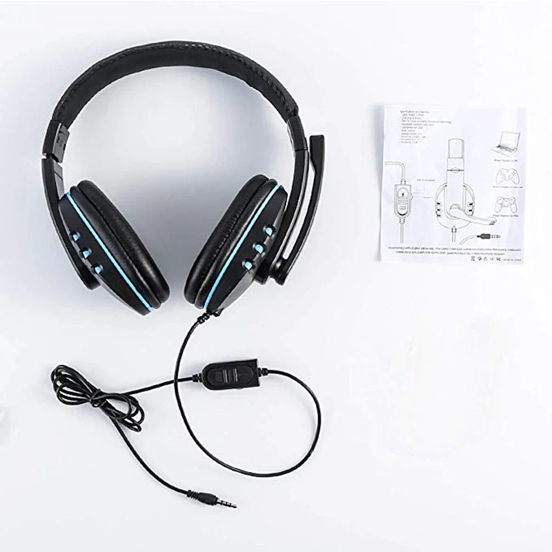 Stereo Gaming Headset For Xbox one PS4 PC 3 5mm Wired Over Head Gamer Headphone With Microphone Volume Control Game Earphone