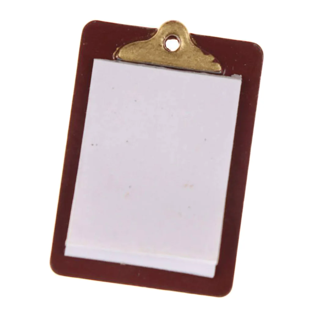 1/12 Mini Dollhouse Miniature Accessories Clipboard W/ Real Paper Attached