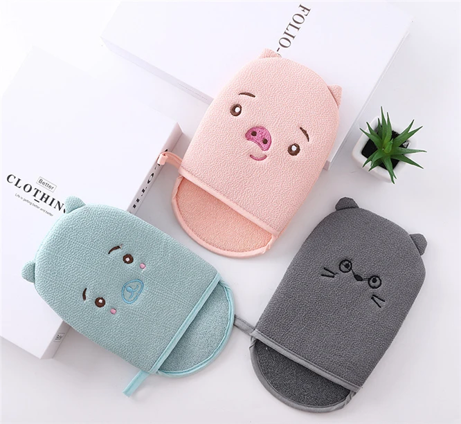 

30pcs Lovely Cartoon shape Shower Spa Exfoliating Bath Glove Body Cleaning Scrub Mitt Rub Dead Skin Removal Bath towel gloves