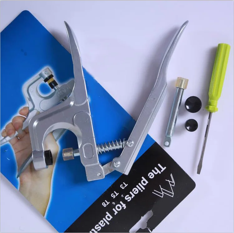 Install plier 120 компл./лот звезда Форма KAM T5 оснастки звезда Пластик Poppers крепеж для своими руками шитьё вручную Сделай Сам ткань расходные материалы - Цвет: Install plier