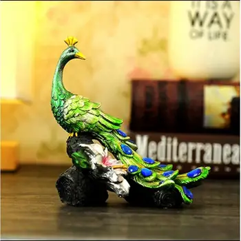 

Chinese Style Peacock Resin Crafts Ornaments Crafts Desktop Ornament Decorations Figurine Miniatures Statue Sculpture Home Decor