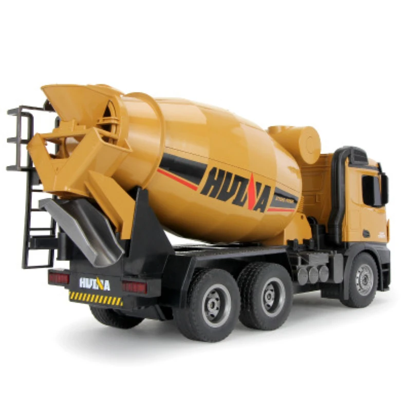 2.4G 46cm Large Alloy Concrete Mixer 1:14 10CH Big Size RC Engineering Truck  Automatic Unloading 360 Degree Rotation Flips Car 5