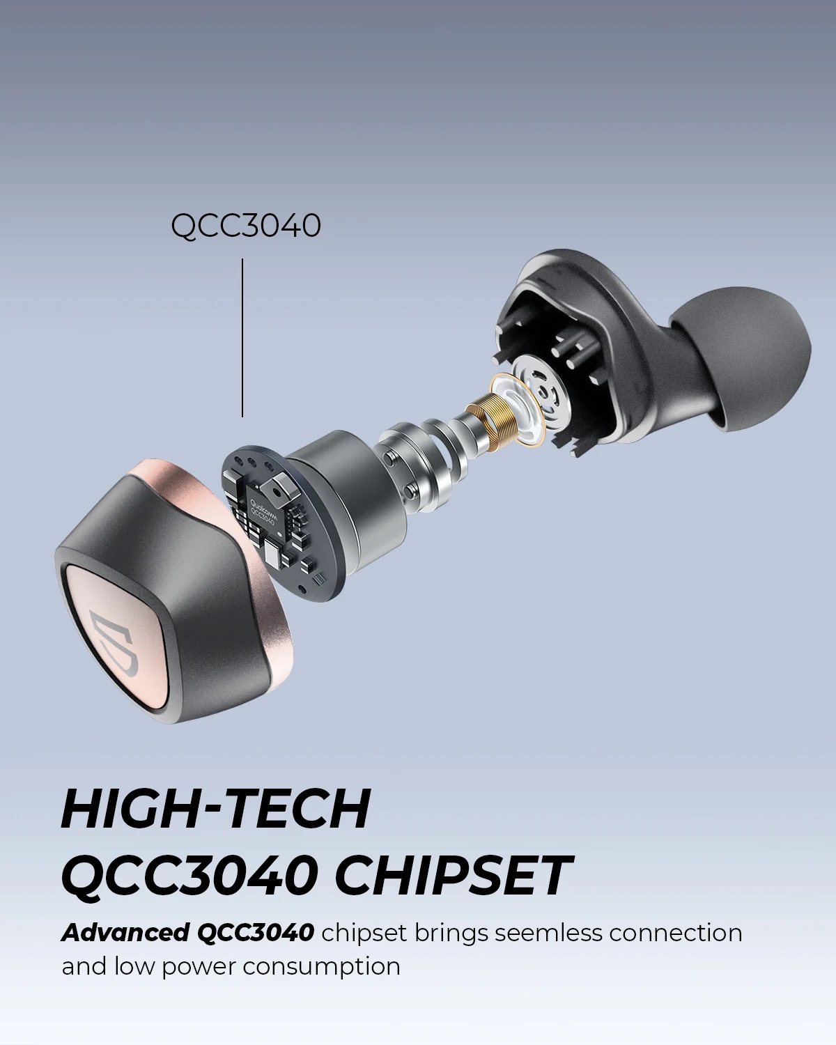 Bluetooth 5.2ワイヤレスヘッドセット,qcc3040,aptx,アダプティブchd 8.0 tws,ミラーリング,ゲームモード45時間