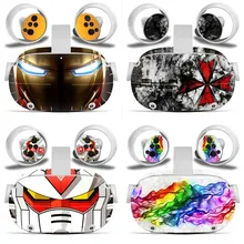 Etiqueta da pele para oculus quest 2 vr fone de ouvido realidade virtual dos desenhos animados decalques protetcive pvc pele para oculus quest 2 acessórios