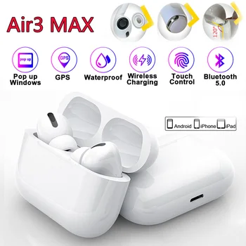 

Air3 MAX TWS Bluetooth ecouteurs sans fil ecouteurs avec capteur Samrt PK i9000 I90000 Pro i200000 Max i100000 i300000 pro Tws