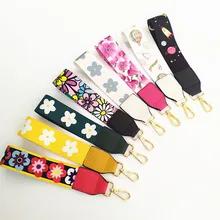 1PC 2021 New Printed Polyester Wristlet Bag Strap bag Handles DIY purse Replacement Handbag Handles for Clutch Purse Wrist Strap