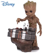 

17cm Disney Toy Avengers Groot Press Bomb Scene Resin Model Guardians Of The Galaxy 2 Little Tree Man Baby Figure Toy
