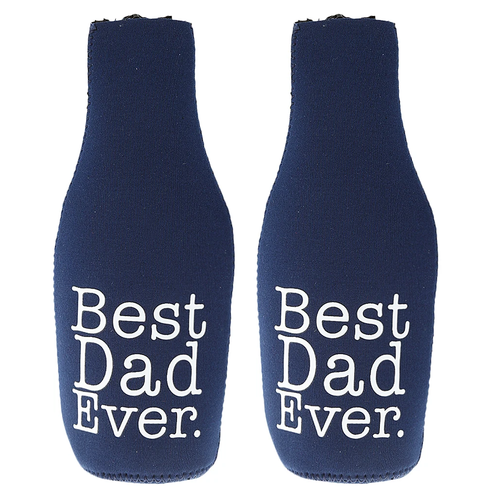 1 Pair Wedding Neoprene Beer Drink Beverage Soda Can   Cooler Coolie BEST DAD EVER