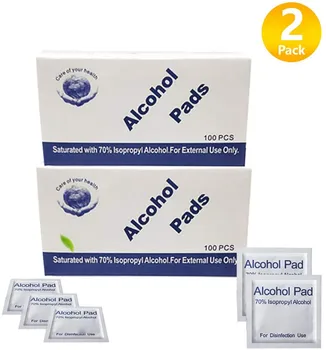 

2box 100Pcs Alcohol Wet Wipe Disposable Disinfection Prep Swap Pad Antiseptic Skin Cleaning Care Jewelry Mobile Phone Clean Wipe