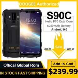 Модульный усиленный мобильный телефон DOOGEE S90C, Helio P70 восемь ядер, 4 Гб 64 ГБ, 16 Мп + 8 Мп, экран 6,18 дюйма, 12 В, 2 А, 5050 мАч, Android 9,0, IP68