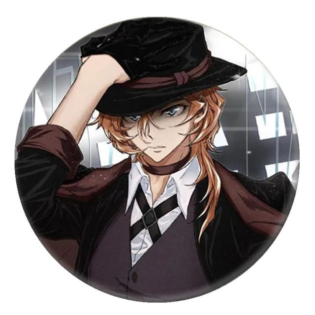 Free Shipping Anime Pin Bungo Stray Dogs Figure Cosplay Badge Backpack Icon Button Cartoon Brooch Accessories Gifts 11