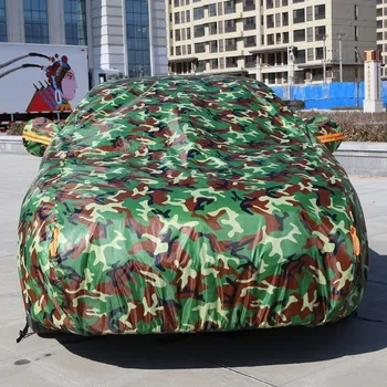 

Car Cover of Camouflage Oxford Fabric Thickened Oxford Cover Sunshade Sunscreen Rainproof A Dust Cover